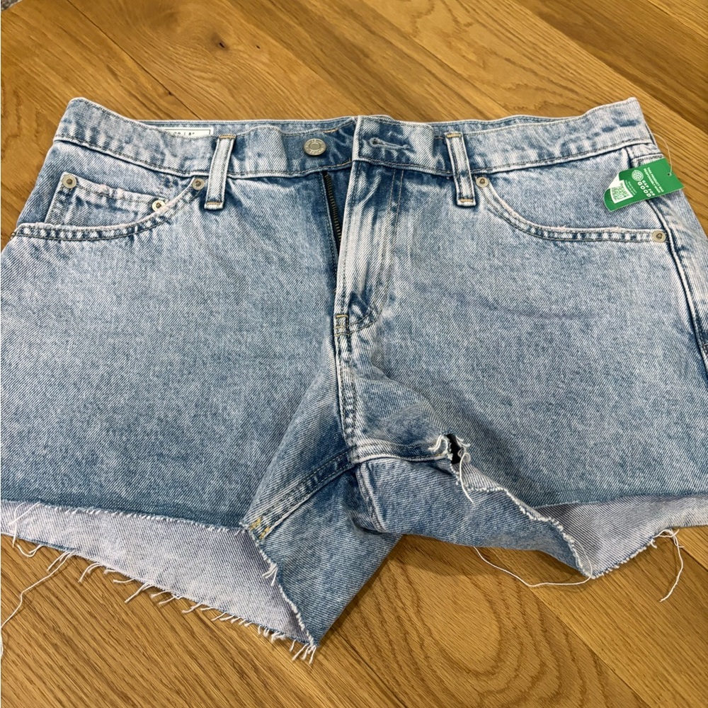 GAP Blue Jean Shorts Distressed Raw Hem